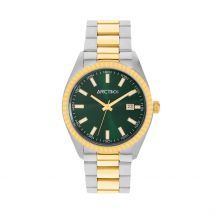Montre Arctik Episode Vert - Boîtier Blanc - Cadran Vert - Bracelet Bicolore Doré / Blanc - Mécanisme en Quartz - Pour Homme - Histoire d'Or