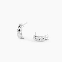 Créoles Sybilles Argent Blanc - Pour Femme - Histoire d'Or