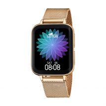 Montre Connectée Lotus Smartwatch - Boîtier Rose - Cadran Noir - Bracelet Rose - Mécanisme en Quartz - Pour Femme - Histoire d'Or