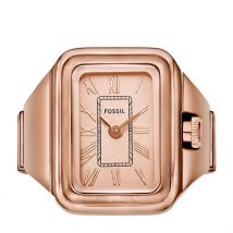 Montre Bague Fossil Raquel Watch Ring Rosé - Boîtier Rose - Cadran Rose - Bracelet Rose - Mécanisme en Quartz - Pour Femme - Histoire d'Or