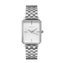 Montre Rosefield Octagon Blanc - Boîtier Blanc - Cadran Blanc - Bracelet Argenté - Mécanisme en Quartz - Pour Femme - Histoire d'Or