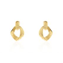 Boucles D'oreilles Pendantes Estefany Acier Inoxydable Doré - Pour Femme - Histoire d'Or