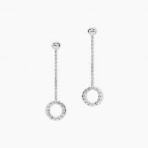 Boucles D'oreilles Pendantes Peytone Argent Blanc - Pour Femme - Histoire d'Or