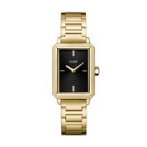 Montre Cluse Fluette Noir - Boîtier Jaune - Cadran Noir - Bracelet Doré - Mécanisme en Quartz - Pour Femme - Histoire d'Or