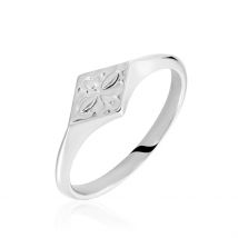Chevalière Narva Argent Blanc - Pour Femme - Histoire d'Or