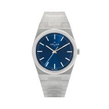 Montre Orlam Elan Bleu London - Boîtier Argenté - Cadran Bleu london - Bracelet Argenté - Mécanisme en Quartz - Pour Homme - Histoire d'Or
