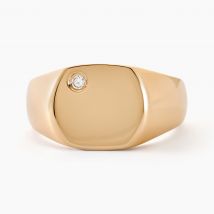 Chevalière Hide Plaqué Or Oxyde De Zirconium - Pour Homme - Histoire d'Or