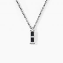 Collier Messy Acier Blanc - Pour Homme - Histoire d'Or