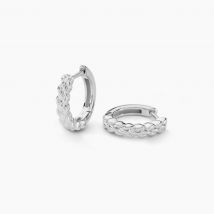 Créoles Toula Argent Blanc - Pour Femme - Histoire d'Or