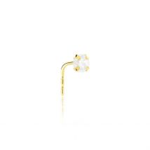 Piercing Fethi Serti Griffe 05 Or Jaune Oxyde - Pour Femme - Pierre en Oxyde de Zirconium de forme Ronde - Histoire d'Or