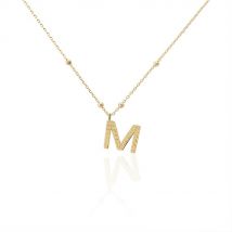 Collier Plaqué Or Jaune Lettra - Pour Femme - Histoire d'Or