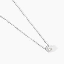 Collier One Or Blanc Diamant - Pour Femme - Pierre en Diamant de forme Ronde - Histoire d'Or