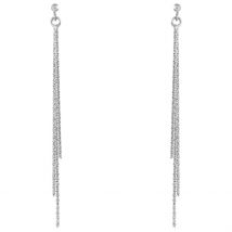 Boucles D'oreilles Pendantes Yalle Argent Blanc - Pour Femme - Histoire d'Or