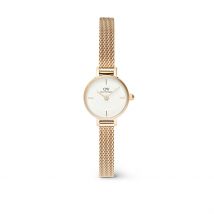 Montre Daniel Wellington Petite Mini Blanc - Boîtier Jaune - Cadran Blanc - Bracelet Doré - Mécanisme en Quartz - Pour Femme - Histoire d'Or