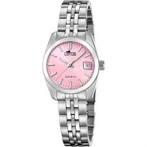 Montre Lotus Freedom Collection Rose - Boîtier Blanc - Cadran Rose - Bracelet Argenté - Mécanisme en Quartz - Pour Femme - Histoire d'Or