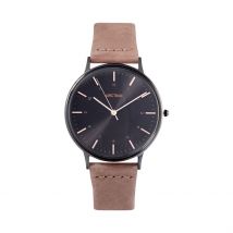 Montre Arctik Nomade Noir - Boîtier Noir - Cadran Noir - Bracelet Marron - Mécanisme en Quartz - Pour Homme - Histoire d'Or