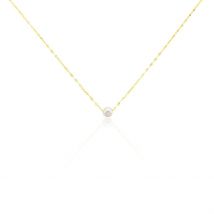 Collier Or Jaune Fliep Perle De Culture - Pour Femme - Pierre en Perle de culture de forme Ronde - Histoire d'Or