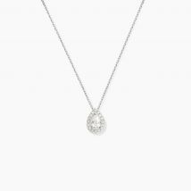Collier Hildana Or Blanc Oxyde De Zirconium - Pour Femme - Histoire d'Or