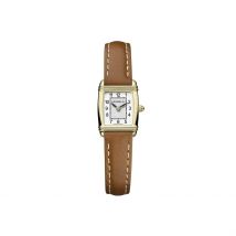 Montre Herbelin Art Deco Argenté - Boîtier Doré - Cadran Argenté - Bracelet Marron - Mécanisme en Quartz - Pour Femme - Histoire d'Or