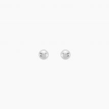 Boucles D'oreilles Puces Virgie Argent Blanc - Pour Femme - Histoire d'Or