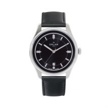 Montre Orlam Pulse Noir - Boîtier Argenté - Cadran Noir - Bracelet Noir - Mécanisme en Quartz - Pour Homme - Histoire d'Or