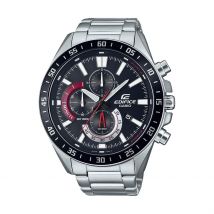 Montre Casio Noir - Boîtier Blanc - Cadran Noir - Bracelet Argenté - Mécanisme en Quartz - Pour Homme - Histoire d'Or