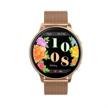 Montre Connectée Tekday - Boîtier Rose - Cadran Noir - Bracelet Rose - Mécanisme en Quartz - Pour Famille - Histoire d'Or