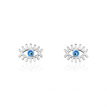 Boucles D'oreilles Puces Parad'eyes Argent Blanc - Pour Femme - Histoire d'Or