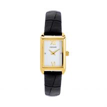 Montre Codhor Suzy 2 Blanc - Boîtier Jaune - Cadran Blanc - Bracelet Noir - Mécanisme en Quartz - Pour Femme - Histoire d'Or