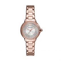 Montre Emporio Armani Argenté - Boîtier Rose - Cadran Argenté - Bracelet Rose - Mécanisme en Quartz - Pour Femme - Histoire d'Or