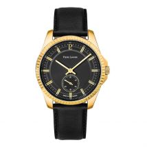 Montre Pierre Lannier Metropolitain Noir - Boîtier Jaune - Cadran Noir - Bracelet Noir - Mécanisme en Quartz - Pour Homme - Histoire d'Or