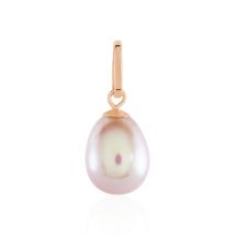 Pendentif Rose Or Rose Perle De Culture - Pour Femme - Pierre en Perle de culture de forme Poire - Histoire d'Or