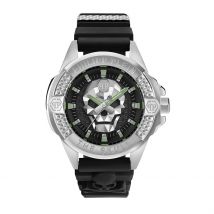 Montre Philipp Plein High-conic Noir - Boîtier Blanc - Cadran Noir - Bracelet Noir - Mécanisme en Quartz - Pour Homme - Histoire d'Or