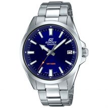Montre Casio Edifice Bleu - Boîtier Blanc - Cadran Bleu - Bracelet Bicolore - Mécanisme en Quartz - Pour Homme - Histoire d'Or