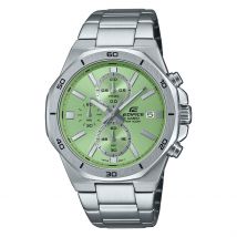 Montre Casio Edifice Vert - Boîtier Blanc - Cadran Vert - Bracelet Argenté - Mécanisme en Quartz - Pour Homme - Histoire d'Or