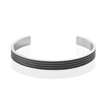 Bracelet Jonc Ouvert Acier Bicolore Anderson - Pour Homme - Histoire d'Or