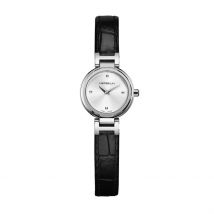 Montre Herbelin Lady H Argenté - Boîtier Argenté - Cadran Argenté - Bracelet Noir - Mécanisme en Quartz - Pour Femme - Histoire d'Or