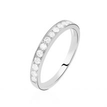 Alliance Rhea Or Blanc Diamant - Pour Femme - Pierre en Diamant de forme Ronde - Histoire d'Or