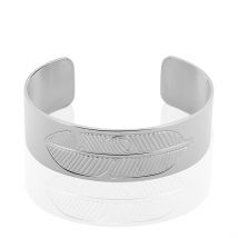 Bracelet Jonc Tia Acier Blanc - Pour Femme - Histoire d'Or
