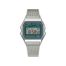 Montre Casio Collection A158W - Boîtier Argenté - Cadran Vert - Bracelet Argenté - Mécanisme en Quartz - Pour Unisex - Histoire d'Or