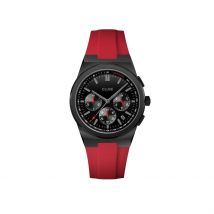 Montre Cluse Vigoureux Chrono Noir - Boîtier Noir - Cadran Noir - Bracelet Rouge - Mécanisme en Quartz - Pour Homme - Histoire d'Or