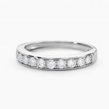 Alliance Rhea Ld Platine Blanc Diamant Synthétique - Pour Femme - Pierre en Diamant Synthétique de forme Ronde - Histoire d'Or