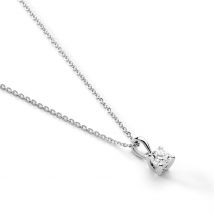 Collier Aphrodite Platine Blanc Diamant - Pour Femme - Pierre en Diamant de forme Ronde - Histoire d'Or