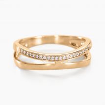 Bague Vitoria Plaqué Or Jaune Oxyde De Zirconium - Pour Femme - Histoire d'Or