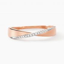 Bague Suzie Or Rose Diamant - Pour Femme - Pierre en Diamant de forme Ronde - Histoire d'Or