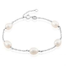 Bracelet Perlita Argent Blanc Perle De Culture - Pour Femme - Histoire d'Or