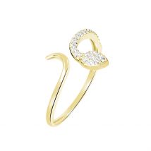 Bague Sabinka Or Jaune Oxyde De Zirconium - Pour Femme - Pierre en Oxyde de Zirconium de forme Ronde - Motif Serpent - Histoire d'Or