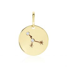 Pendentif Or Jaune Astraea Oxyde De Zirconium - Pour Femme - Pierre en Oxyde de Zirconium de forme Ronde - Motif Constellation - Histoire d'Or