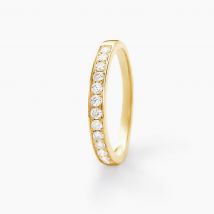 Alliance Rhea Or Jaune Diamant - Pour Femme - Pierre en Diamant de forme Ronde - Histoire d'Or