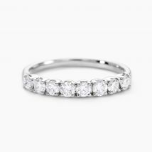Alliance Eloisa Ld Platine Blanc Diamant Synthétique - Pour Femme - Pierre en Diamant Synthétique de forme Ronde - Histoire d'Or